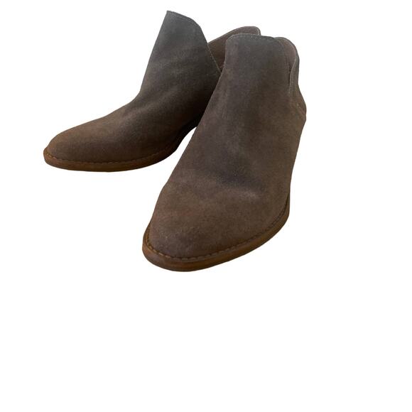 Lucky Brand Women's Fausst Grey Leather Shooties Booties Shoes Size 6 - Picture 2 of 6